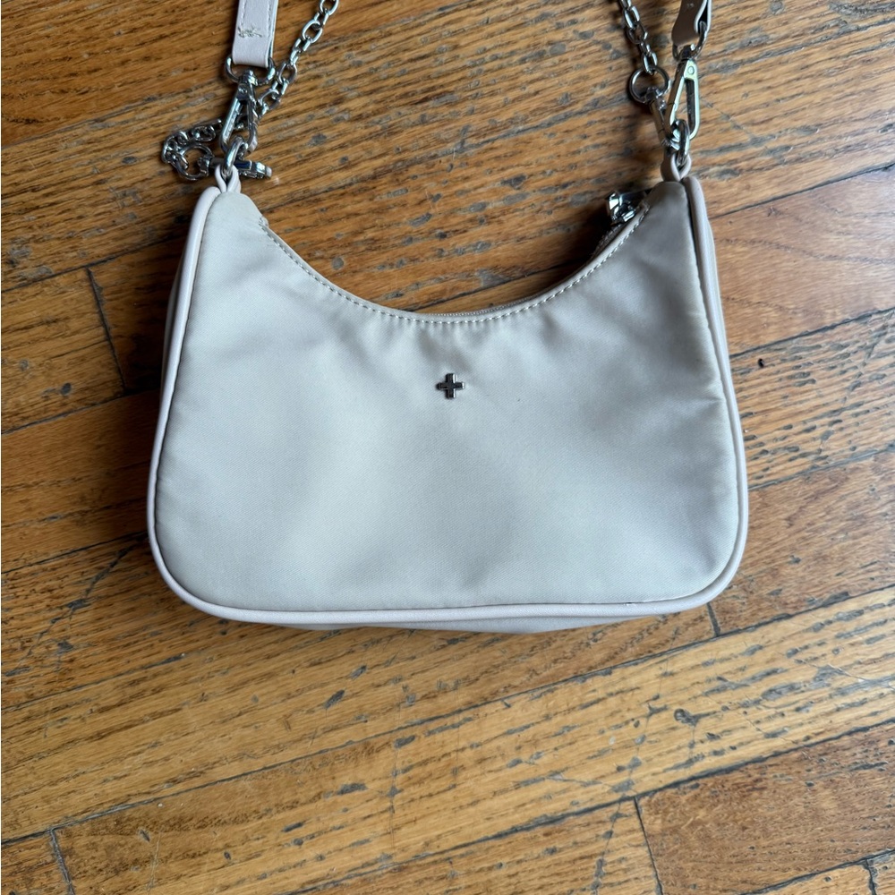 PETA + JAIN Paloma Nylon shoulder bag in beige - Picture 2 of 6